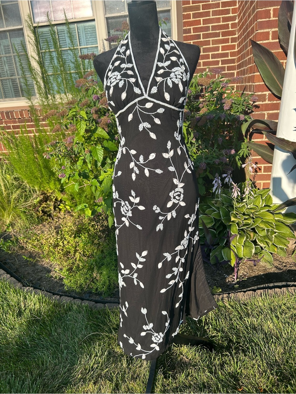 Vintage Cache Silk Beaded Gown